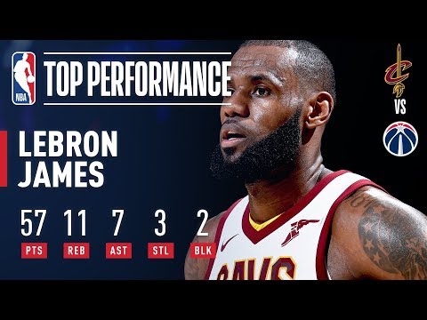 LeBron James Explodes For 57 POINTS in Win vs. Wizards | November 3, 2017