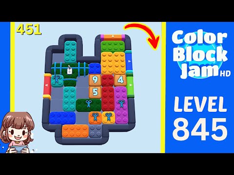 Color Block Jam Level 451 (845) Solution Walkthrough
