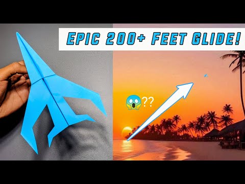 Epic 200+ Feet Glide! How to Make the BEST Shuttle Paper Airplane that Really Flies!