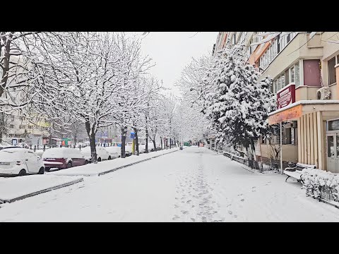 Ninge în București. Cum arată orașul înzăpezit