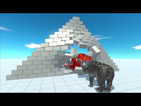GORGON vs EVERY UNIT PYRAMID WALL BRICK DESTRUCTION - Animal Revolt Battle Simulator
