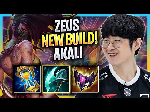 ZEUS TRIES NEW AKALI BUILD! - T1 Zeus Plays Akali TOP vs Yone! | Season 2023
