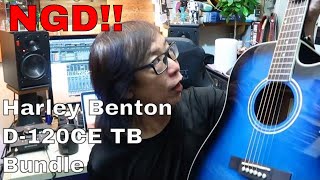 Video thumbnail for The Harley Benton D-120CE TB Bundle Unboxing and review by Jon is just TOO LouD!!
