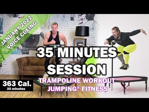 35 minutes trampoline session January 2022 - Jumping® Fitness [VOICE CUEING]