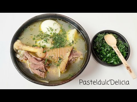 Caldo de Gallina Criolla, Delicioso y fácil de preparar-   Receta ecuatoriana