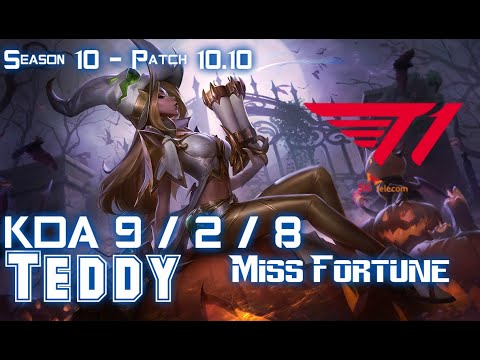 T1 Teddy MISS FORTUNE vs EZREAL ADC - Patch 10.10 KR Ranked