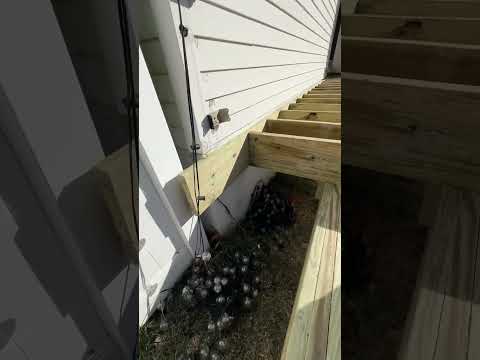 Best way to build a freestanding deck: lay your rim on the beam, nail from behind, push in to place.