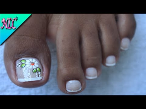 DECORACIÓN DE UÑAS FLOR MARGARITA Y FRANCÉS – FRENCH NAIL ART – FLOWERS NAIL ART – NLC