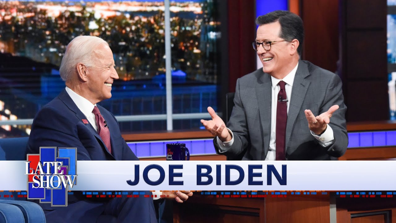 Colbert Questions Biden About Being a 