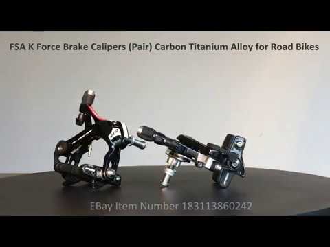 FSA K Force Brake Calipers (Pair) Road Bike Brakes Carbon Titanium Allow (NEW)