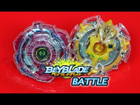 Beyblade Burst  ベイブレードバースト RB2 VS RB1 Battle 1 Evil-eye Wing Needle Vs Trident Heavy Claw