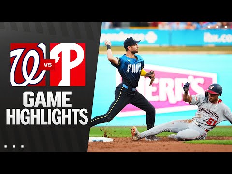 Nationals vs. Phillies Game Highlights (8/22/25) | MLB Highlights