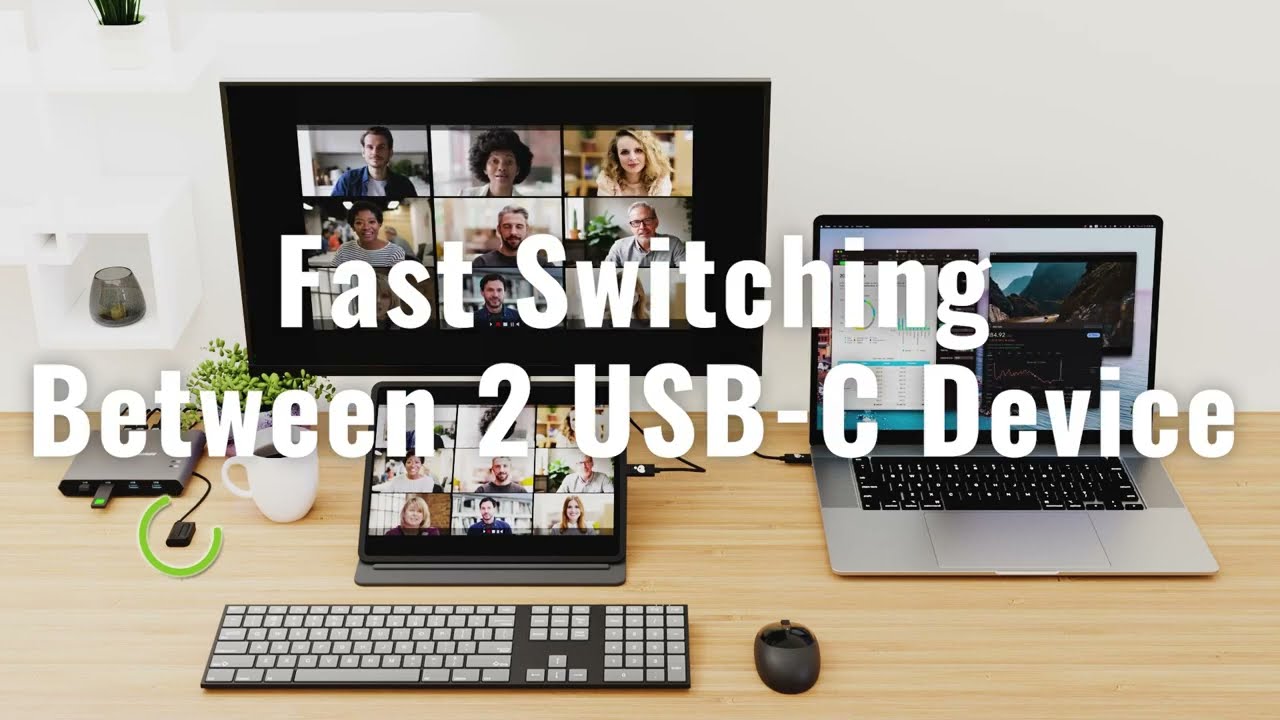 2-Port 4K USB-C&trade; Desktop KVM Switch with DisplayPort output and USB peripheral | GCS1602CC