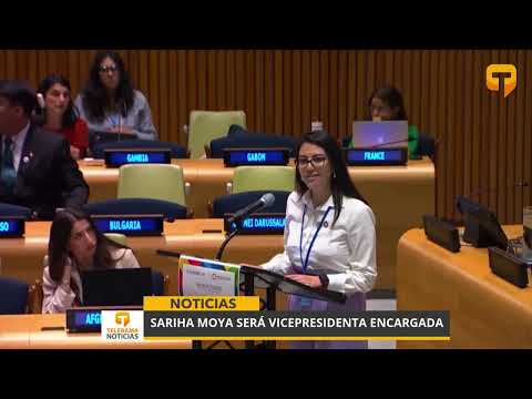 Sariha Moya será vicepresidenta encargada