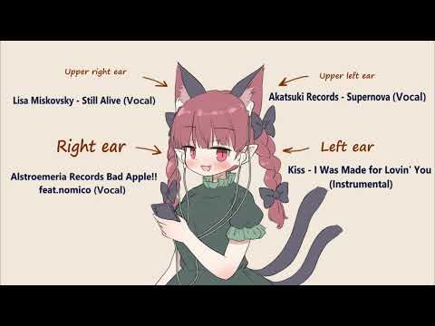 Left Ear "Kiss - I Was Made for Lovin' You" (Instrumental), Right Ear Bad Apple!! (Vocal) [FULL VER]