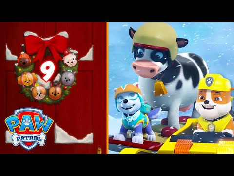 Psi Patrol - Sezon 4 - Odcinek 16 - Szczeniaki ratują uwięzioną w śniegu krowę! / Odliczanie do świąt