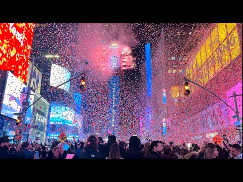 NYC Times Square New Years Eve 2023 Ball Drop...