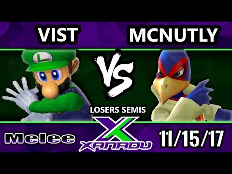 S@X 228 Melee - McNutly (Falco) Vs. Vist (Luigi) - Smash Melee Losers Semis - SSBM