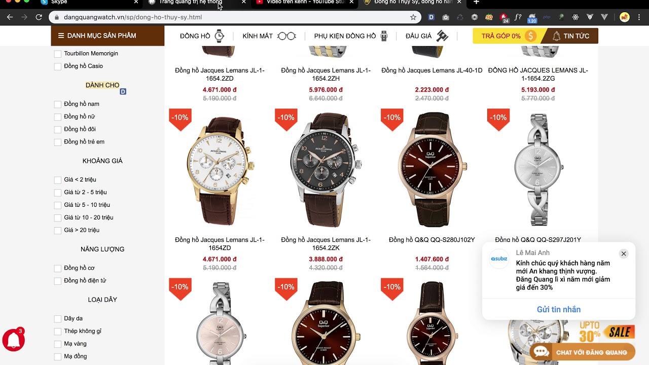 [Seri] - Website đồng hồ - Lưu và hiển thị thuộc tính sản phẩm