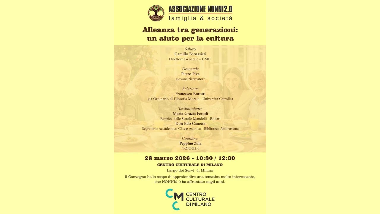 Alleanza tra generazioni: un aiuto per la cultura