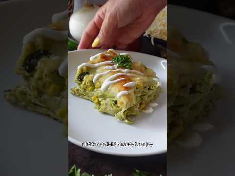 Traditional Pastel Azteca Recipe | Mexican Chicken Poblano Casserole #shorts