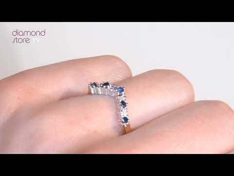 A3258 - 0.25ct Sapphire & Diamond Ring In 9K Yellow Gold