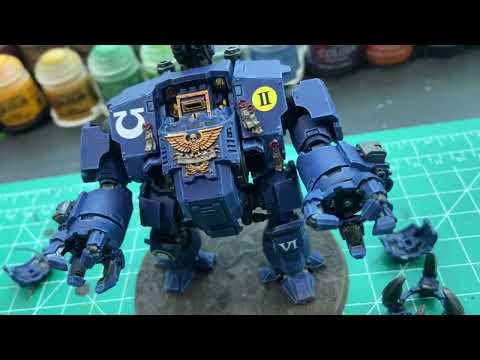 Painting and Magnetizing the Brutalis Dreadnought for the Ultramarines  - Warhammer 40k