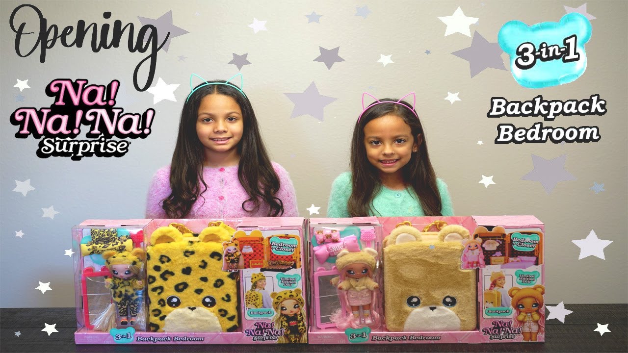 Na Na Na Surprise 3 in 1 Backpack unboxing | Sarah Snuggles and Jenell Jaguar