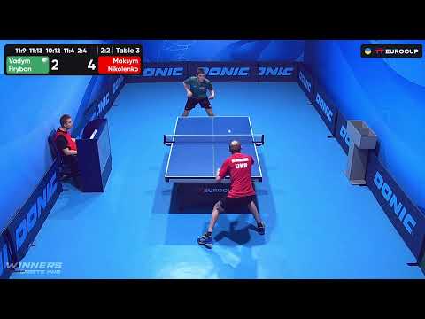 11:10 Vadym Hryban - Maksym Nikolenko 14.07.2023 TT Euro.Cup Ukraine Star. TABLE 3