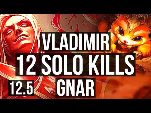 VLAD vs GNAR (TOP) | 18/1/3, 12 solo kills, Legendary, 800+ games | EUW Diamond | 12.5