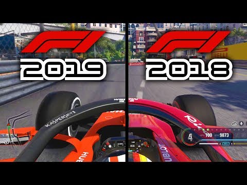 F1 2019 Game v F1 2018 Game: MONACO GP COMPARISON Onboard Ferrari Gameplay!