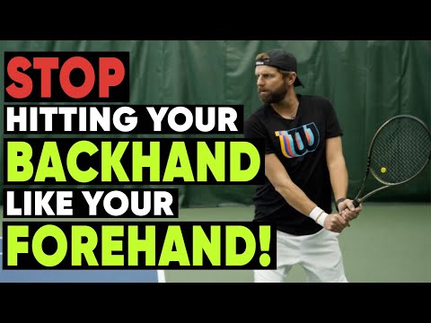 Stop Hitting Your Backhand Like Your Forehand! - Tennis Lesson