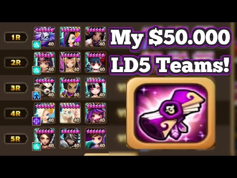 My $50.000 Light And Dark Nat 5 Teams!!! - Summoners War