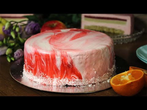 Coconut Raspberry Mousse Cake