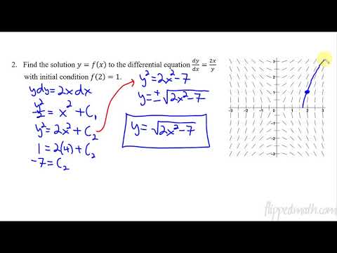 Calculus AB/BC – 7.7 Particular Solutions using Initial Conditions and Separation of Variables