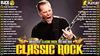 Classic Rock Songs 70s 80s 90s🔥Metallica, Nirvana, ACDC, Queen, Guns N Rose, Aerosmith, Bon Jovi