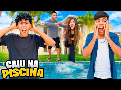 They fell into the pool! *Estevão saved Lorena