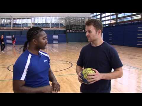 BBC London's Dekan Apajee trains with the British Handball team