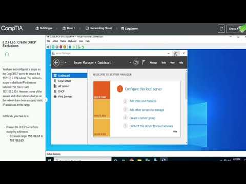 Network 6.2.7 Lab Create DHCP Exclusions Testout