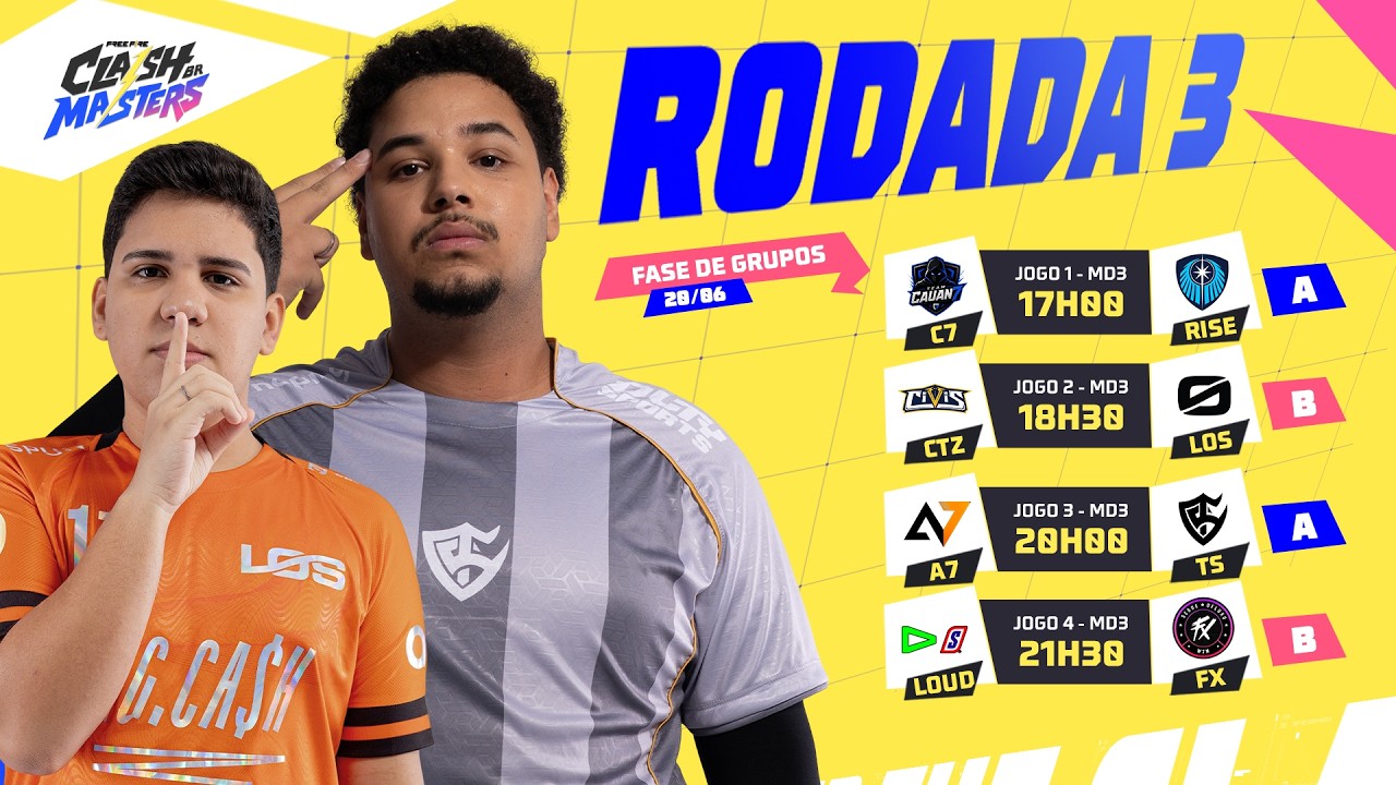 🔥 FFCM BR 2026 🏆 RODADA 3 - FASE DE GRUPOS | FREE FIRE AO VIVO🚨 #freefire