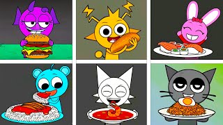 Incredibox Sprunki food in different countries - New mod