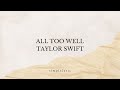 TAYLOR SWIFT - All Too Well (10 Minutes Version) (Taylor's Version) Lyric Video