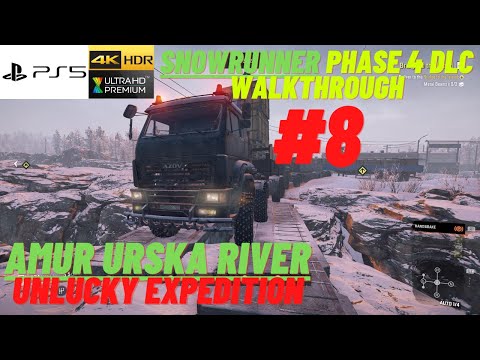 Snowrunner - Phase 4 DLC New Map Amur Urska River - Gameplay Part 8 - Unlucky Expedition