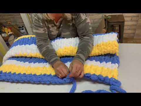 How to finish your chunky blanket.
