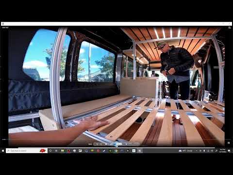Building A Murphy Bed System In A Camper Van | Simple Hinge Design