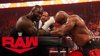 Bobby Lashley vs. Omos - Arm Wrestling Challenge: Raw, April 25, 2022