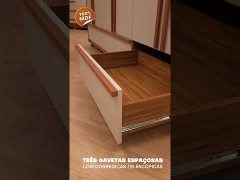 Video thumbnail of Guarda Roupa Casal com Pés 6 Portas 3 Gavetas NT 6035 Notável Móveis
