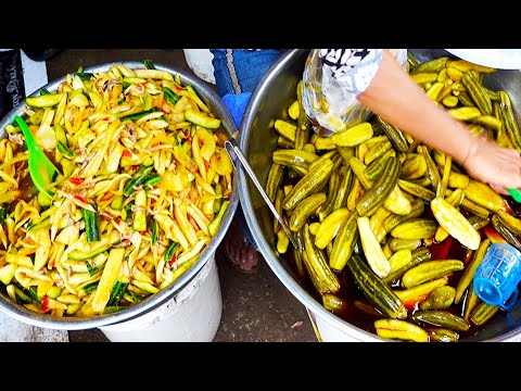 Prek Anhchanh Market Food Tour, Cambodian Morning Market Scenes