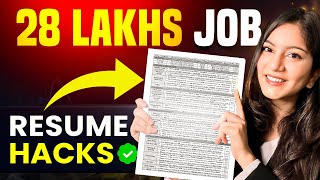 This Resume Got Me a 28L+ Job ➤ Revealing SECRET Resume Hacks