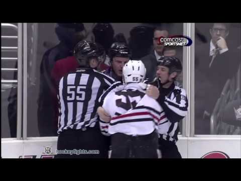 Ben Eager vs Raitis Ivanans Mar 18, 2010